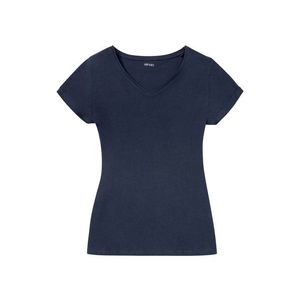 ESMARA® Dámske pyžamové tričko BIO (S (36/38), námornícka modrá) vyobraziť