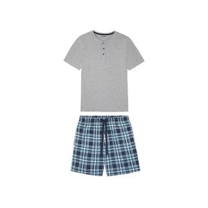 LIVERGY® Pánske krátke bavlnené pyžamo BIO (S (44/46), šedá) vyobraziť