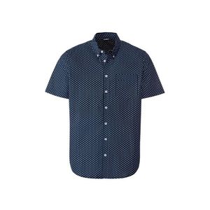 LIVERGY® Pánska košeľa s krátkym rukávom „Modern Fit“ (L (41/42), vzor / námornícka modrá) vyobraziť