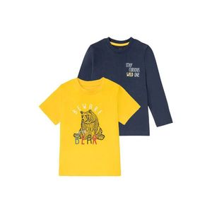 LUPILU® Chlapčenská súprava tričiek, 2-dielna (98/104, námornícka modrá/žltá) vyobraziť