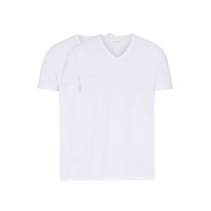 LIVERGY® Pánske bavlnené tričko, 2 kusy (S (44/46), V výstrih ) vyobraziť