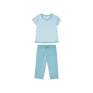 ESMARA® Dámske pyžamo XXL (XL (48/50), pruhy / tyrkysová) vyobraziť