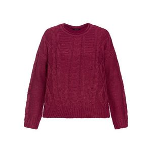 Bordový pletený sveter vyobraziť