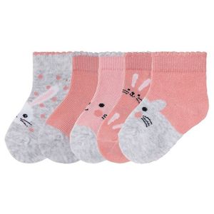 LUPILU® Dievčenské ponožky pre bábätká, 5 párov (19/22, vzor / šedá / pink / bledoružová ) vyobraziť