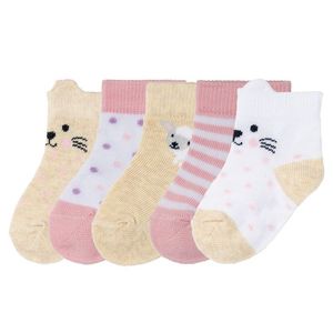 LUPILU® Dievčenské ponožky pre bábätká, 5 párov (15 - 18 , vzor / béžová / biela / bledoružová ) vyobraziť