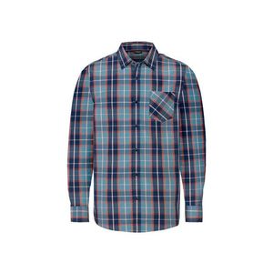 LIVERGY® Pánska voľnočasová košeľa (M (39/40), károvaná / modrá / červená) vyobraziť