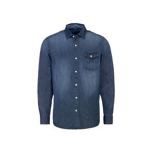 LIVERGY® Pánska voľnočasová košeľa (M (39/40), modrá) vyobraziť