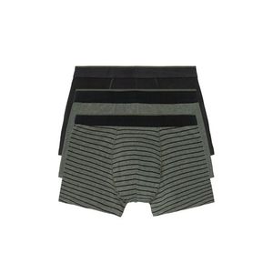 LIVERGY® Pánske boxerky, 3 kusy (S, pásiky/kaki/čierna) vyobraziť