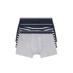 LIVERGY® Pánske boxerky, 3 kusy (M, pásiky/námornícka modrá/biela/šedá) vyobraziť