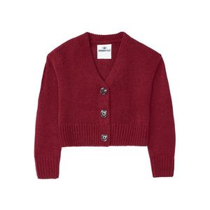 Krátky červený pletený sveter - S vyobraziť