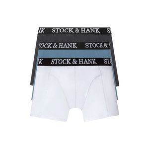 Stock&Hank Pánske boxerky, 3 kusy (S, modrá/biela/námornícka modrá) vyobraziť