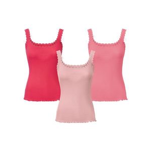 ESMARA® Dámsky bavlnený top, 3 kusy (L (44/46), ružová / bledoružová / staroružová) vyobraziť