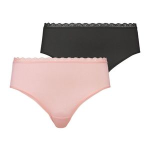 ESMARA® Dámske bedrové nohavičky, 2 kusy (XS (32/34), čierna / ružová) vyobraziť