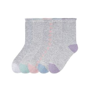 PEPPERTS® Dievčenské ponožky, 5 párov (35/38, bledošedá) vyobraziť