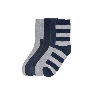 PEPPERTS® Chlapčenské ponožky, 5 párov (35/38, pruhy / námornícka modrá / šedá / zelená) vyobraziť