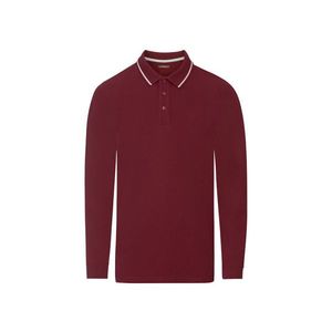 LIVERGY® Pánske polo tričko s dlhým rukávom (XL (56/58), červená) vyobraziť