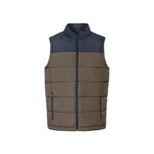 LIVERGY® Pánska prešívaná vesta (XL (56/58), hnedá / navy modrá) vyobraziť