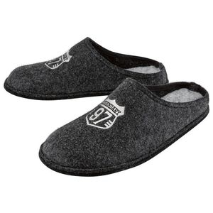 LIVERGY® Pánske plstené papuče (44, čierna) vyobraziť