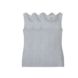 LIVERGY® Pánske bavlnené tielko, 3 kusy (S, šedá) vyobraziť