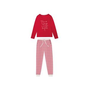 ESMARA® Dámske pyžamo s dlhým rukávom (L (44/46), červená) vyobraziť