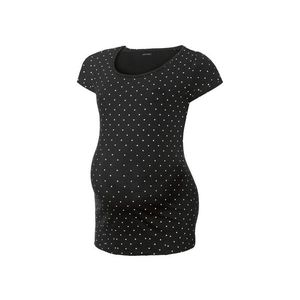 ESMARA® Dámske bavlnené tehotenské tričko BIO (M (40/42), vzor / čierna) vyobraziť