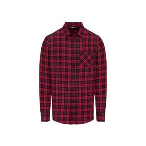 LIVERGY® Pánska košeľa (L (41/42), červená/čierna) vyobraziť