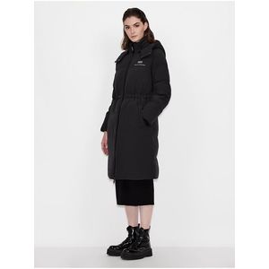 Čierny dámsky zimný kabát Armani Exchange vyobraziť