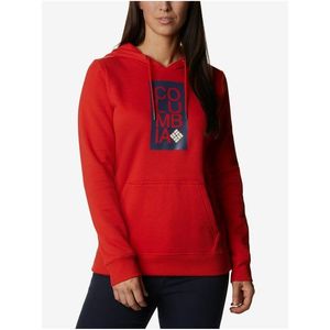 Červená dámska mikina s kapucou Columbia™ Logo Hoodie vyobraziť