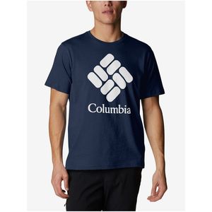 Tmavomodré pánske tričko Columbia Trek™ Logo Short Sleeve vyobraziť