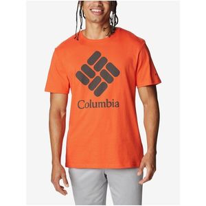 Oranžové pánske tričko Columbia Trek™ Logo Short Sleeve vyobraziť