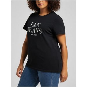 Čierne dámske tričko s potlačou Lee Graphic vyobraziť