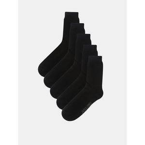 Súprava piatich párov ponožiek v čiernej farbe Jack & Jones Jens vyobraziť