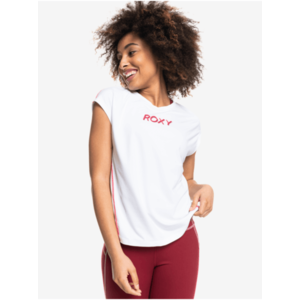 Biele dámskée tričko s nápisom Roxy Training Grl vyobraziť