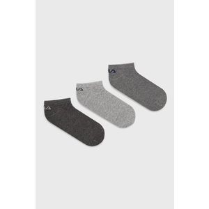 Ponožky Fila (3 páry) dámska, šedá farba vyobraziť