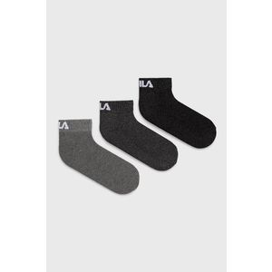 Ponožky Fila (3-pack) šedá farba vyobraziť