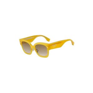 Slnečné okuliare Fendi dámske, žltá farba vyobraziť