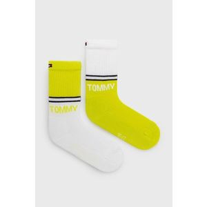 Detské ponožky Tommy Hilfiger (2-pack) zelená farba vyobraziť