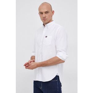 Bavlnená košeľa Gant pánska, biela farba, regular, s golierom button-down vyobraziť