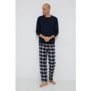 Pyžamo Tommy Hilfiger pánske, tmavomodrá farba, melanžové vyobraziť