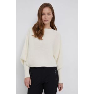 Vlnený sveter Sisley dámsky, krémová farba, ľahký vyobraziť
