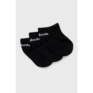 Detské ponožky Reebok (3-pack) čierna farba vyobraziť