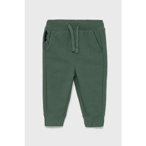 Detské nohavice GAP zelená farba, jednofarebné vyobraziť