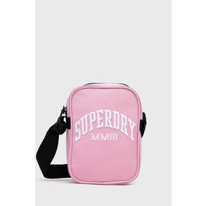 Malá taška Superdry ružová farba vyobraziť