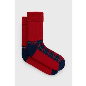Ponožky s prímesou vlny Happy Socks Business Business červená farba vyobraziť