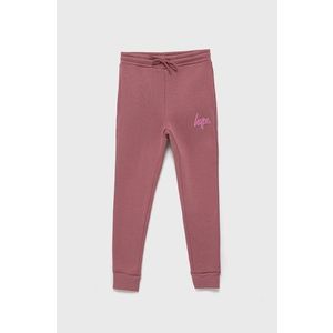 Detské nohavice Hype ružová farba, s potlačou vyobraziť