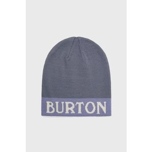 Obojstranná čiapka Burton šedá farba, z tenkej pleteniny vyobraziť