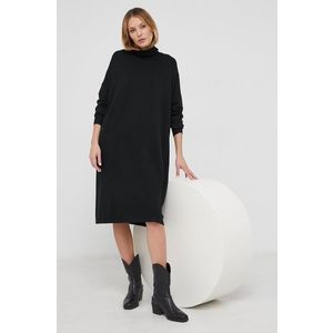 Šaty Answear Lab čierna farba, mini, oversize vyobraziť