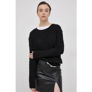 Vlnený sveter Superdry dámsky, čierna farba, teplý vyobraziť