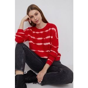 Bavlnený sveter Pepe Jeans Olga dámsky, červená farba, ľahký vyobraziť