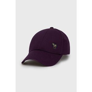 Bavlnená čiapka PS Paul Smith fialová farba, jednofarebná vyobraziť